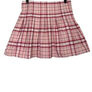 Pink Plaid Medium (7/9) Y2K Retro Style Clueless Preppy Academia Mini Skirt
